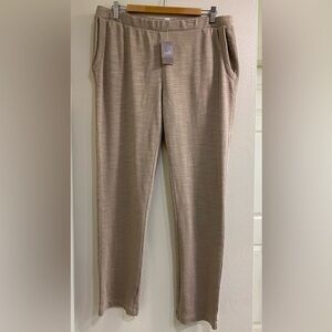 J. Jill Beige Tan Straight Leg Cotton Pull on Pants Medium